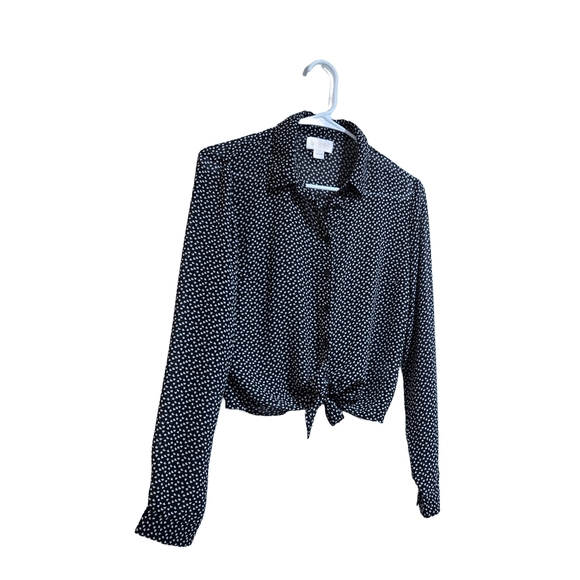 Black and White Polka Dot Blouse - Picture 10 of 13